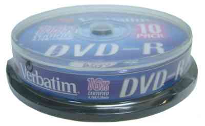 VERBATIM DVD-R 47GB 16x Tubo 10 unidades  LPI